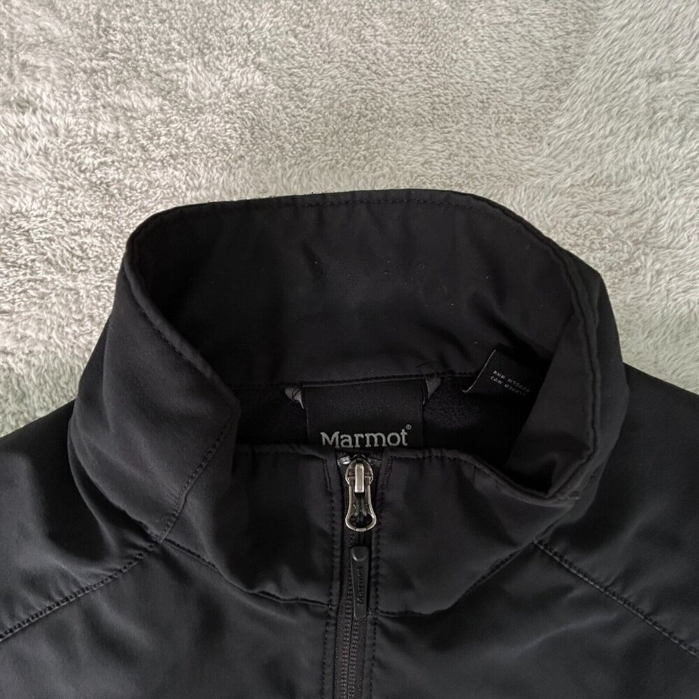 Marmot Approach Vest Black Soft Shell Mens Size L Water Repellent, "CYBEX" logo - Picture 5 of 10